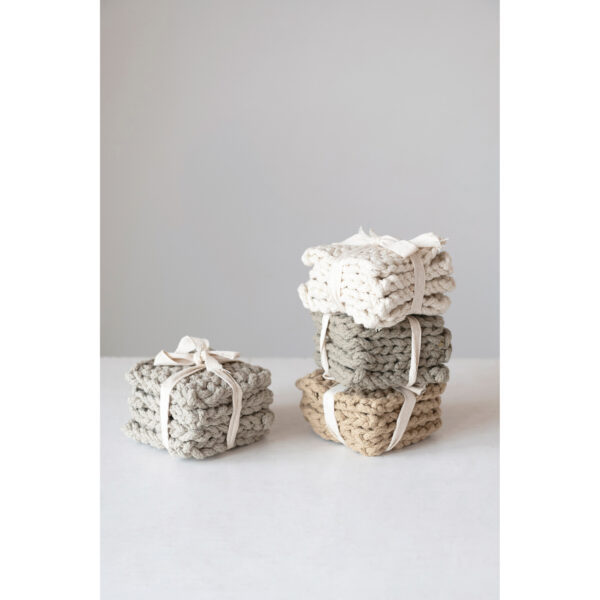 Cotton Crocheted Coasters - Image 2