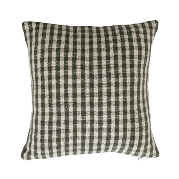 Woven Recycled Cotton Gingham Pillow - Image 4