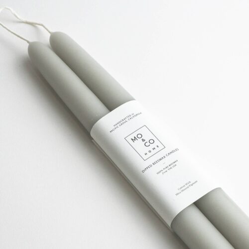 Beeswax Dipped Candles - 10" | Gray