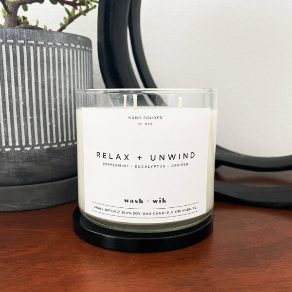 Soy Wax Candle | Relax + Unwind - 3 Wick