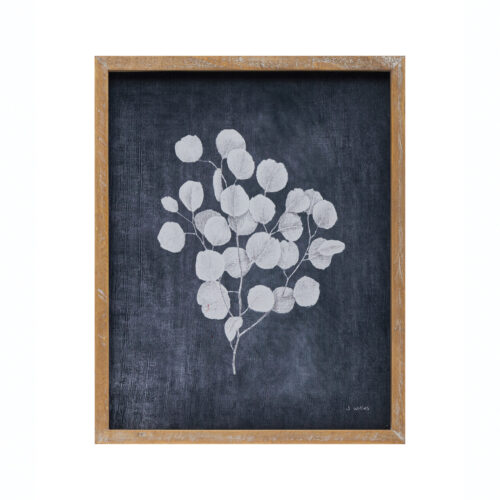 Wood Framed Wall Decor with Botanical Print