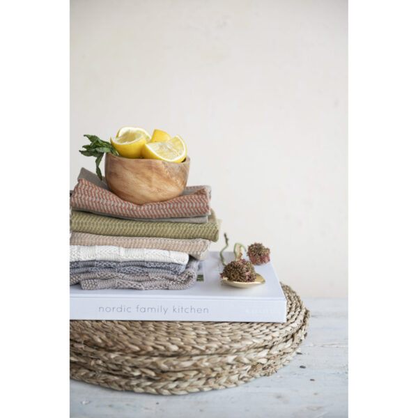 Cotton Blend Dish Towels w/ Weave Pattern - Image 3