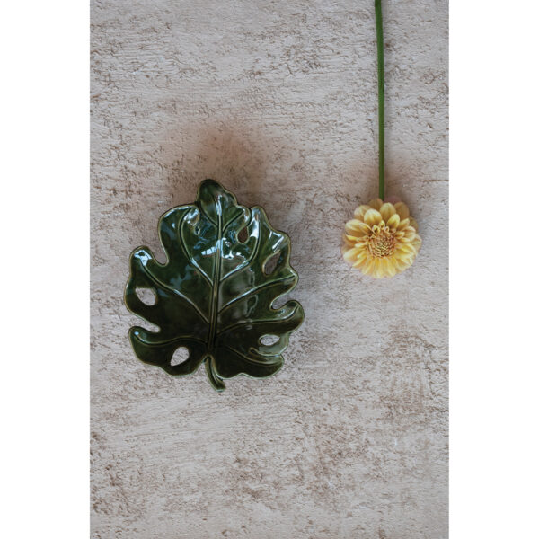 Stoneware Leaf Shaped Bowl - Image 3