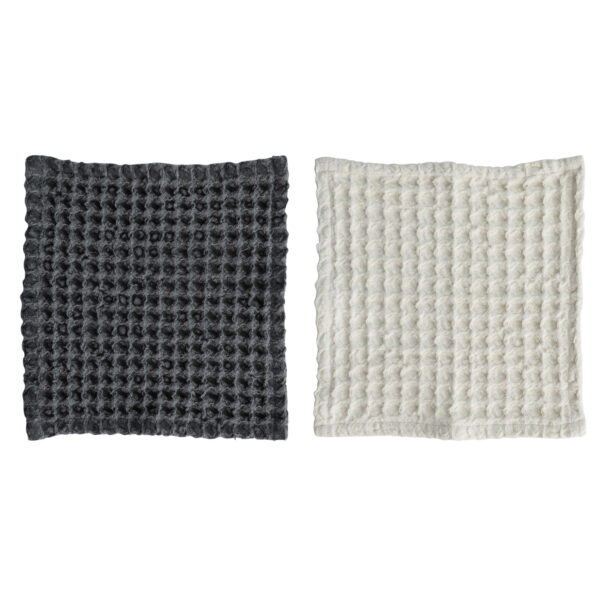 Cotton Waffle Weave Dish Cloths w/ Loops - Image 2