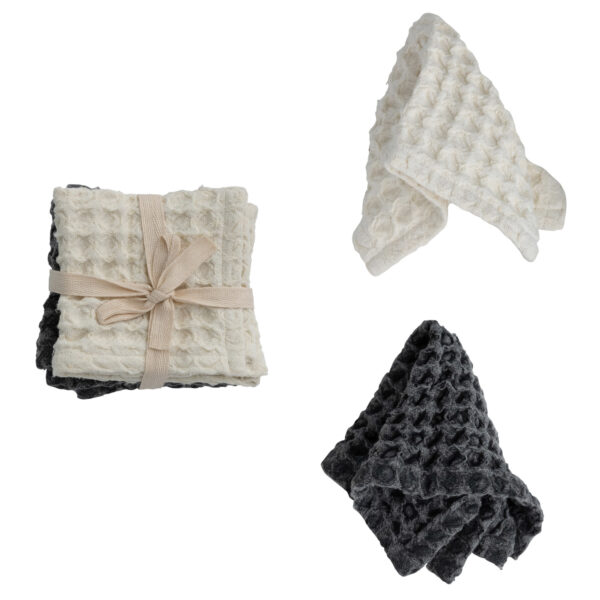 Cotton Waffle Weave Dish Cloths w/ Loops