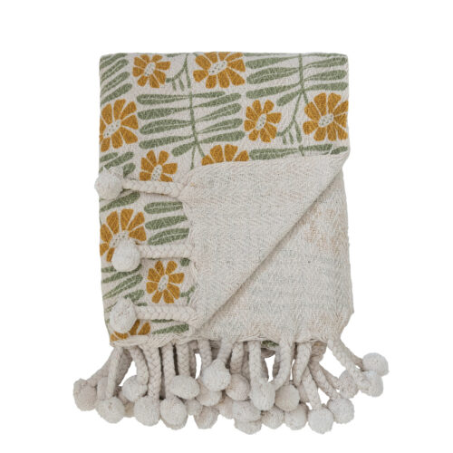 Woven Recycled Cotton Printed Throw