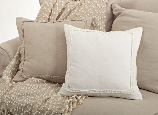 Ruffled Design Pillow -Down Filled