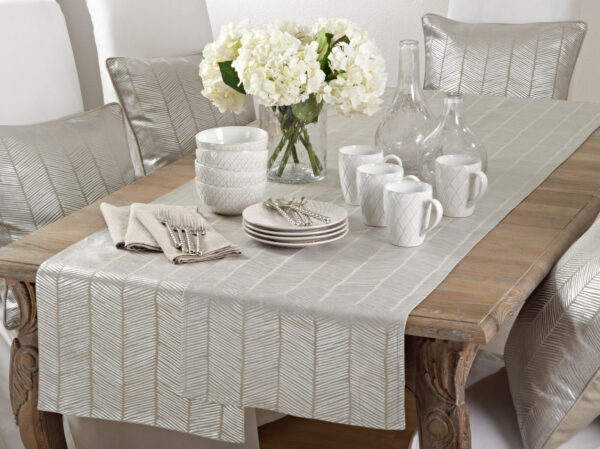 Metallic Herringbone Design Runner