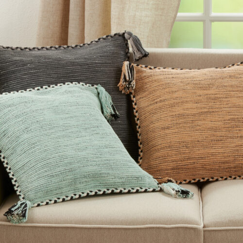 Braided Border Tassel Pillow