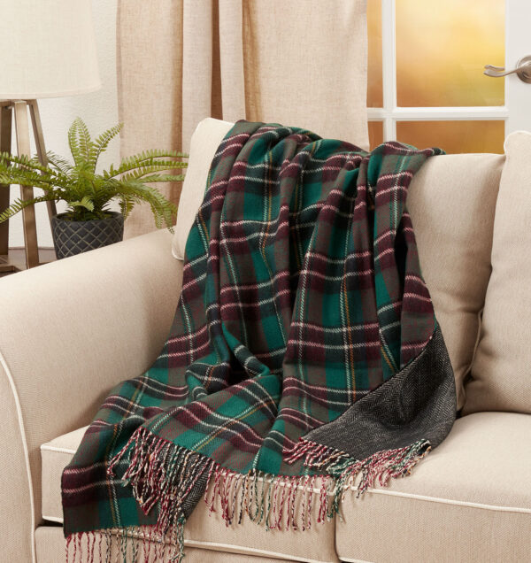 Reversible Plaid Throw