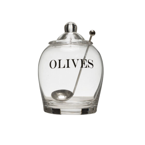 Glass Jar with Slotted Spoon