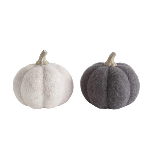 Large Wool Pumpkin Figurine