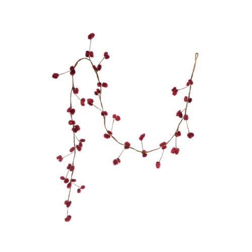 72" Dried Globe Thistle Garland Burgundy