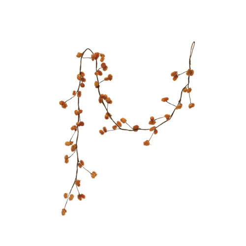 72" Dried Globe Thistle Garland Mustard