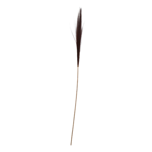 78"H Dried Natural Tiger Grass on Bamboo Pole, Brown