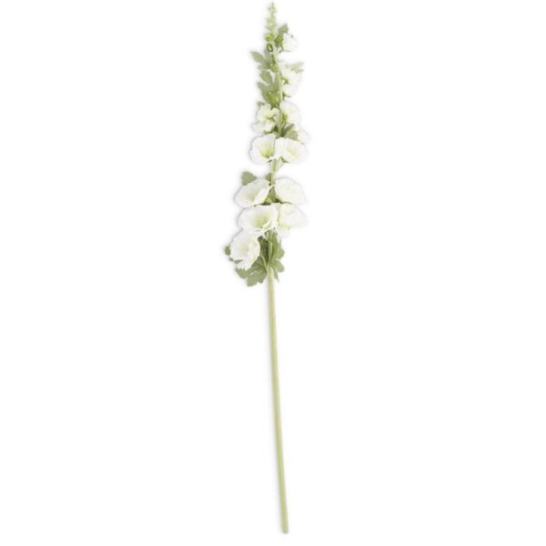 Hollyhock Stem | White