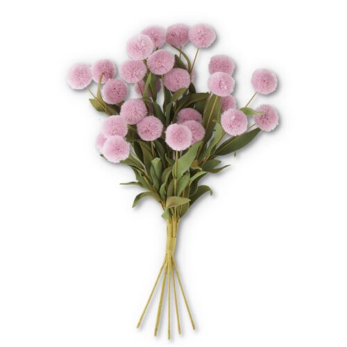 Light Purple Pompom Pick w/ Green Eva Leaves