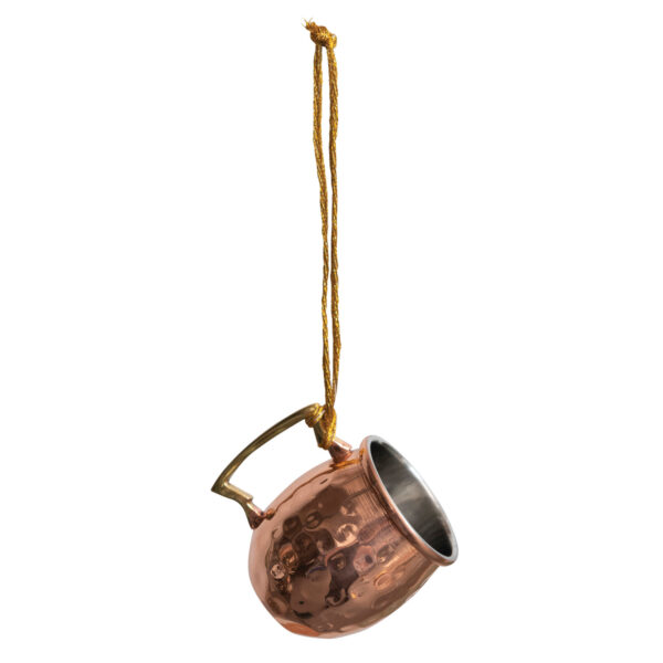 Hammered Stainless Steel Mule Mug Ornament