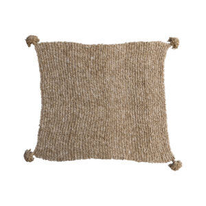 Woven Fabric Chunky Knit Throw w Tassels