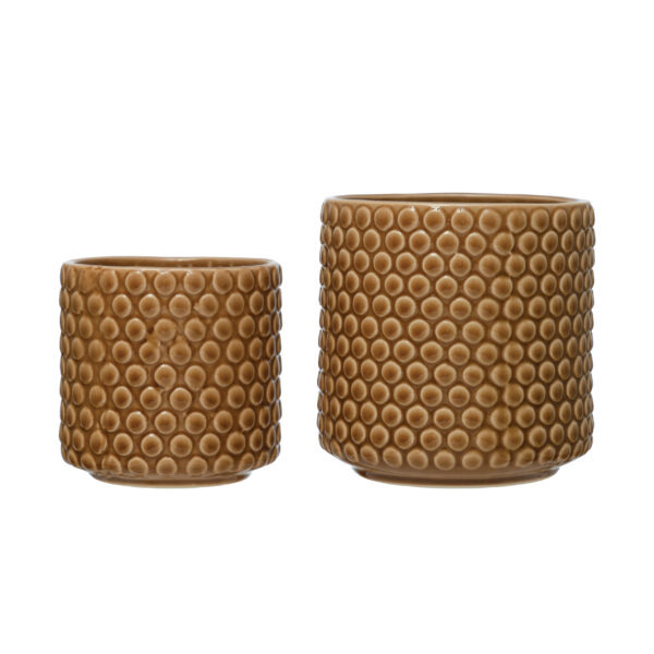 Stoneware Round Planters