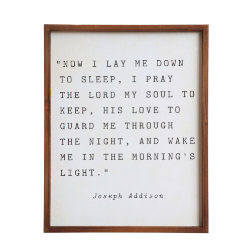 Now I Lay Me Framed Wall Decor