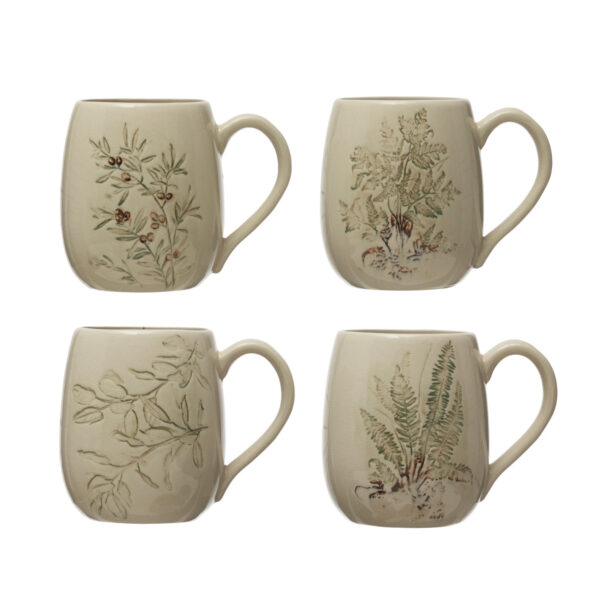 Debossed Stoneware Mug