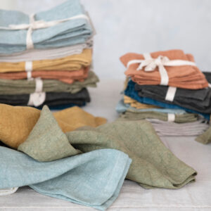 Stonewashed Linen Cocktail Napkins