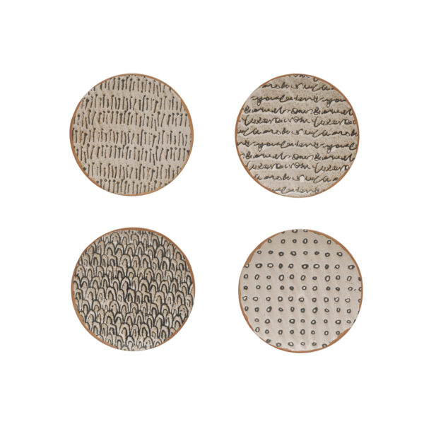 Stoneware Plate w/ Pattern