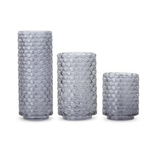 Gray Blue Glass Vases