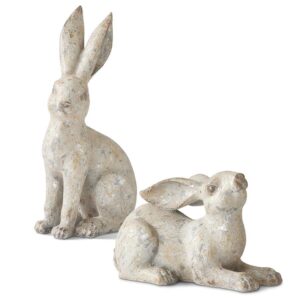 Resin Distressed Gray Bunny