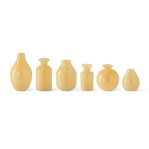 Hand Sprayed Small Yellow Glass Vases