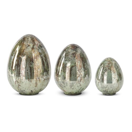 Rusted Aqua Mercury Glass Easter Eggs