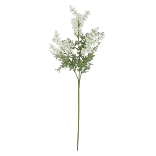 White Mini Burs & Fern Stem