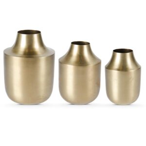 Brushed Gold Tapered Vase