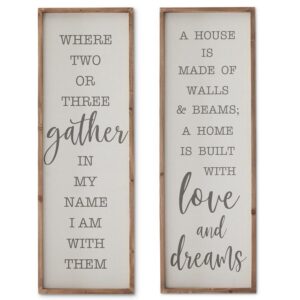 Wood Framed Linen Signs