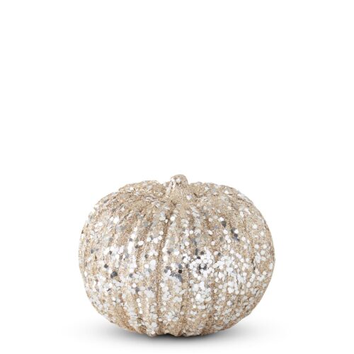 Champagne Glitter & Sequin Pumpkin