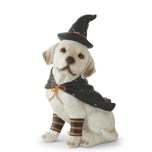 Resin Dog w/ Witch Hat and Cape
