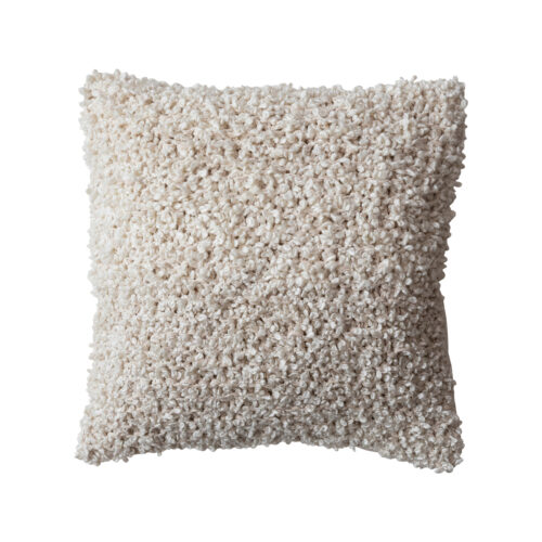 Square Woven Cotton Blend Boucle Pillow