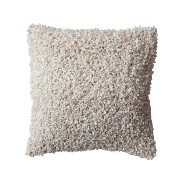 Square Woven Cotton Blend Boucle Pillow