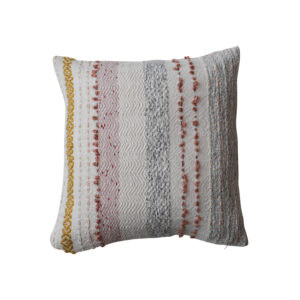 Cotton Blend Pillow w Stripes
