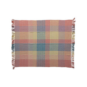 Woven Cotton Throw w Fringe, Multi