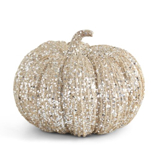 Champagne Glitter & Sequin Pumpkin