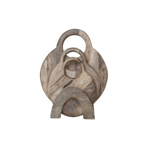 Mango Wood Cutting Board w Handle & Stand
