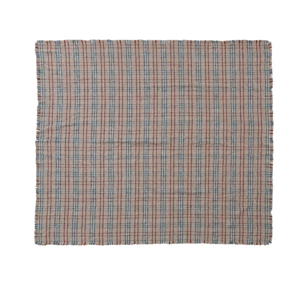 Polyester Throw w Frayed Edges