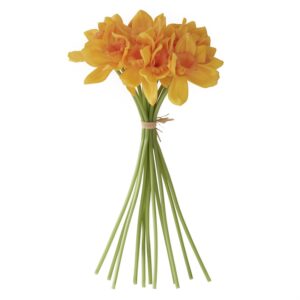 11 Inch Yellow & Orange Real Touch Daffodil Bundle
