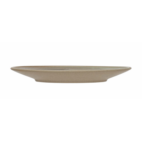 Hand-Painted Stoneware Organic Striped Plate