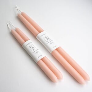Beeswax Dipped Candles - 14" | Pink Rose