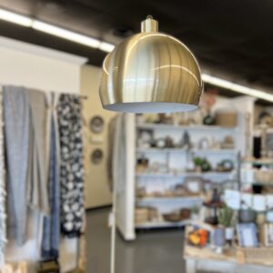 Arch Floor Lamp W/ Marble Base, Gold