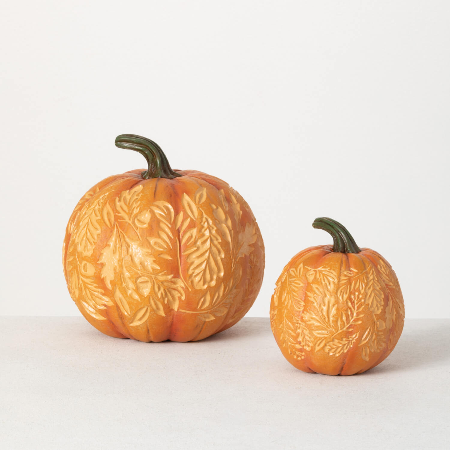 Carved Floral Pumpkin