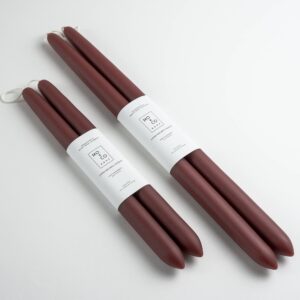 Beeswax Dipped Candles - 10" | Burgundy